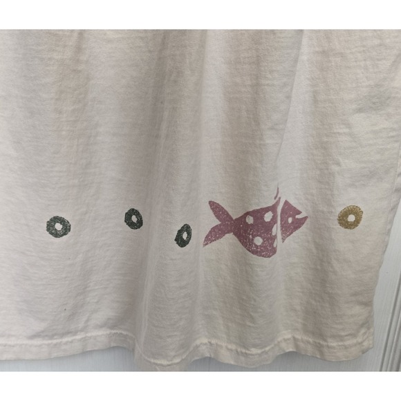 VTG Blue Cactus Maxi Short Sleeve Waffle Knit Top w/ Linen Look Skirt Dress L - Picture 12 of 13